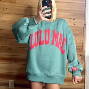 lulu mac green red sweatshirt